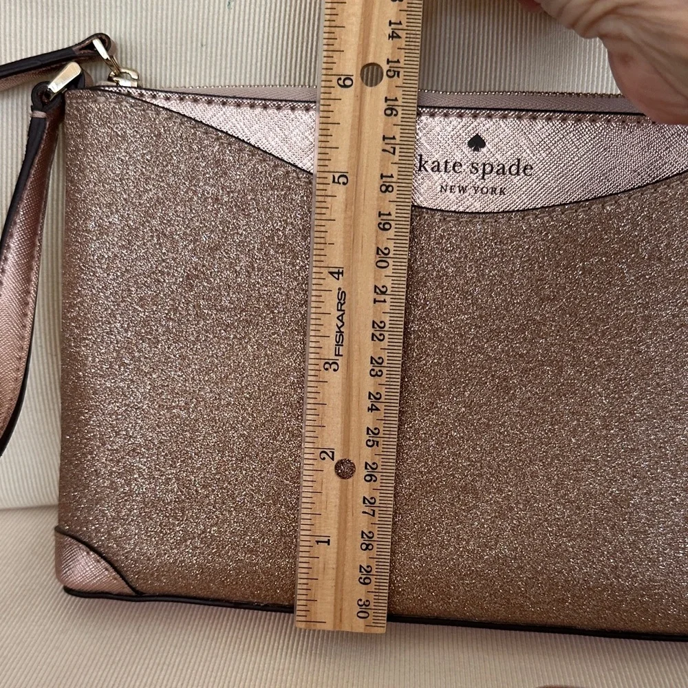 Kate Spade Shimmy Sparkling Rose Gold Crossbody Bag NWOT
